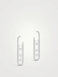 Move 10th 18K White Gold Earrings With Diamonds