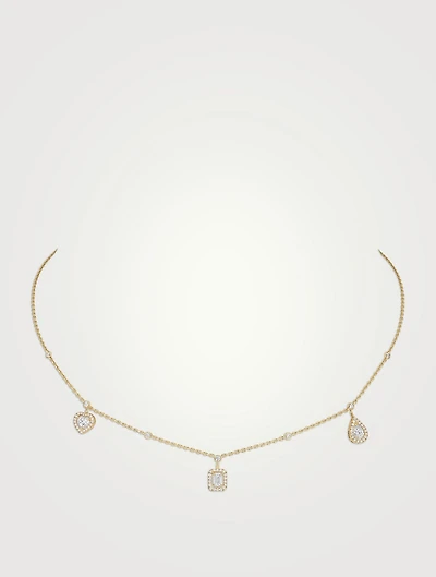 My Twin 18K Gold Trio Necklace With Diamonds