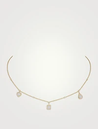My Twin 18K Gold Trio Necklace With Diamonds