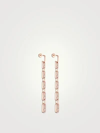 Move Link 18K Rose Gold Multi Pendant Earrings With Diamonds