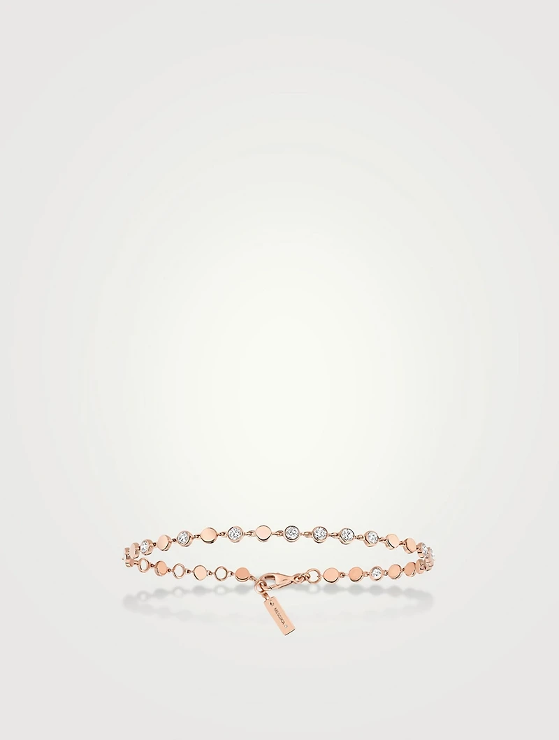 Small D-Vibes 18K Rose Gold Bracelet With Diamonds