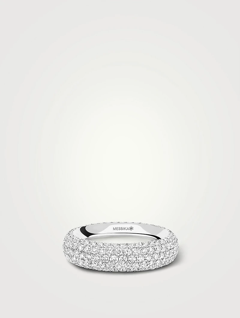 Divine Enigma 18K White Gold Ring With Diamonds