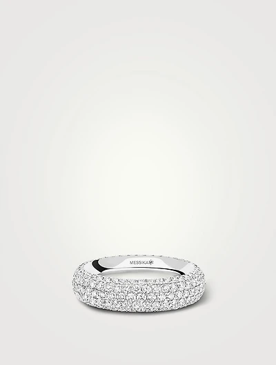 Divine Enigma 18K White Gold Ring With Diamonds