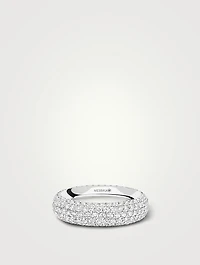 Divine Enigma 18K White Gold Ring With Diamonds