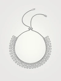 Move Iconica 18K White Gold Necklace With Pavé Diamonds