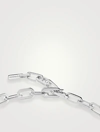 Move Link 18K White Gold Chain Necklace With Diamonds