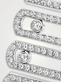Move Iconica 18K White Gold Bracelet With Pavé Diamonds