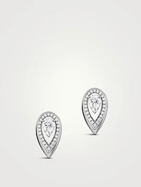Fiery 18K White Gold Earrings With Diamonds