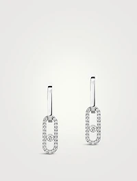 Move Link 18K White Gold Transformable Earrings With Diamonds