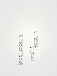 Move Link 18K White Gold Transformable Earrings With Diamonds
