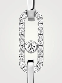 Move Link 18K White Gold Transformable Earrings With Diamonds