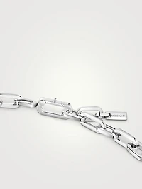 Move Link 18K White Gold Necklace With Pavé Diamonds