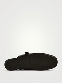 Shuffle Fringed Leather Mules