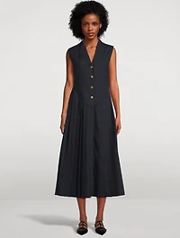 Sleeveless Shirt Dress