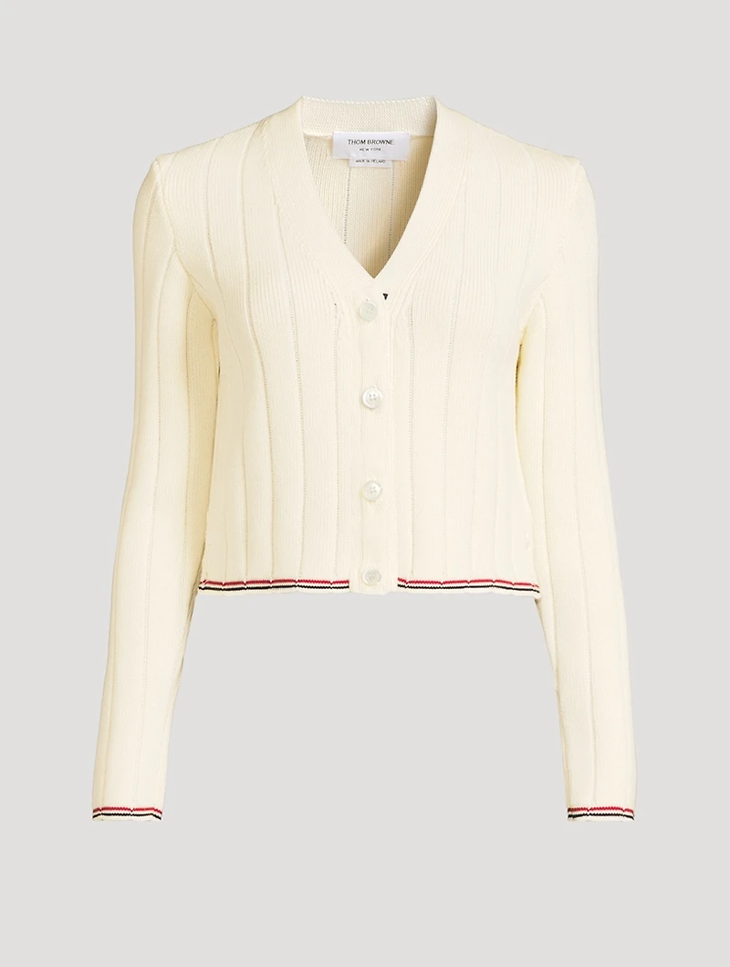 Ribbed Merino Wool Cardigan