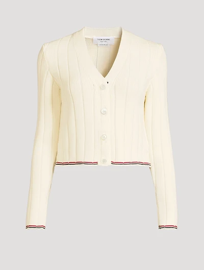 Ribbed Merino Wool Cardigan