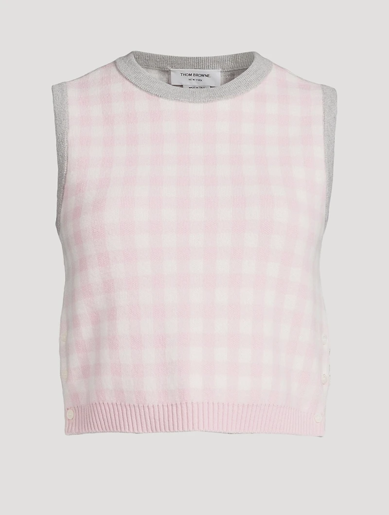 Funmix Gingham Sweater Vest