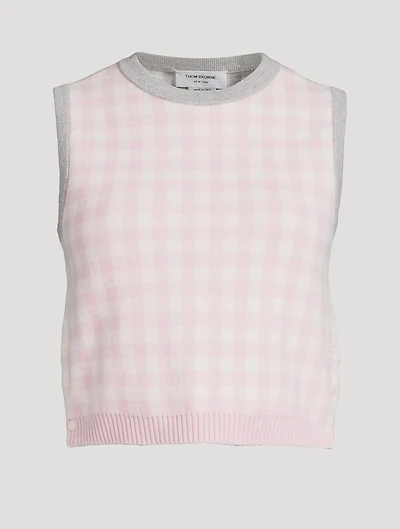 Funmix Gingham Sweater Vest