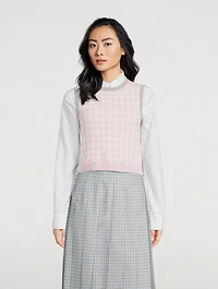 Funmix Gingham Sweater Vest