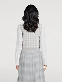 Funmix Gingham Sweater Vest