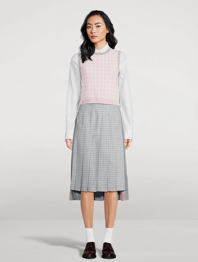 Funmix Gingham Sweater Vest
