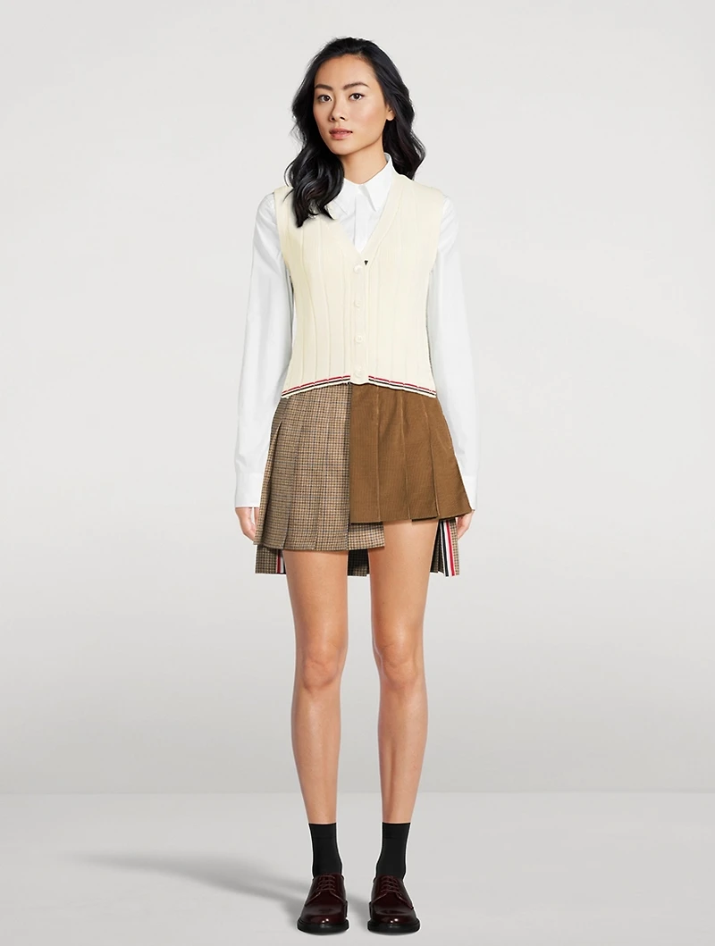 Ribbed Merino Wool Sweater Vest
