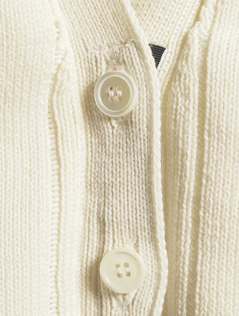 Ribbed Merino Wool Sweater Vest