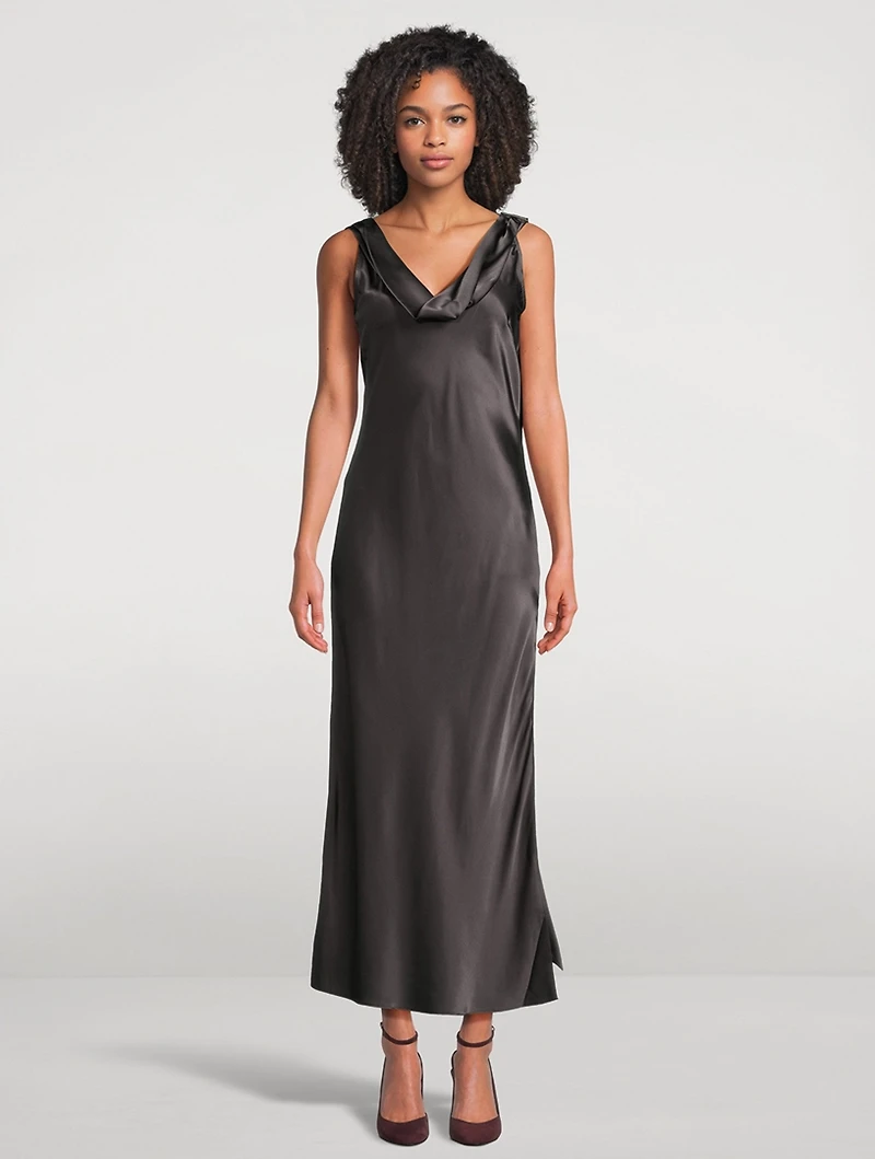 Silk Midi Dress