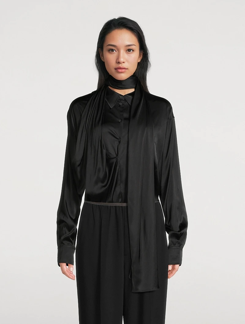 Layered Satin Shirt