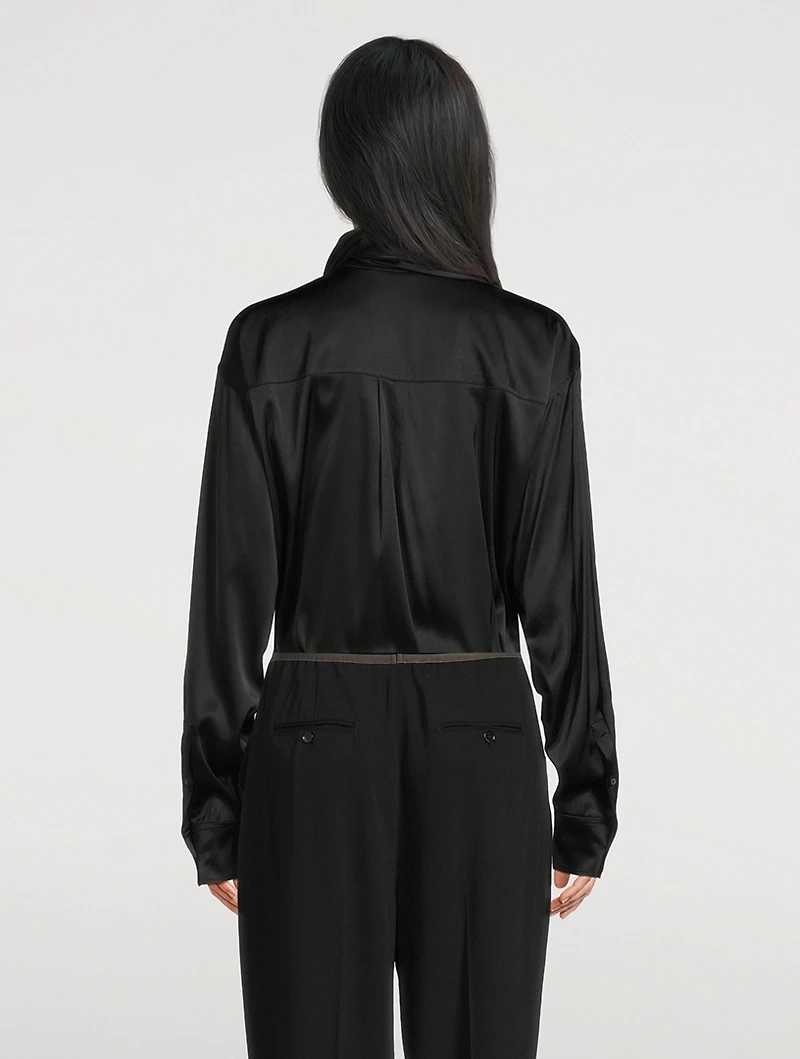 Layered Satin Shirt