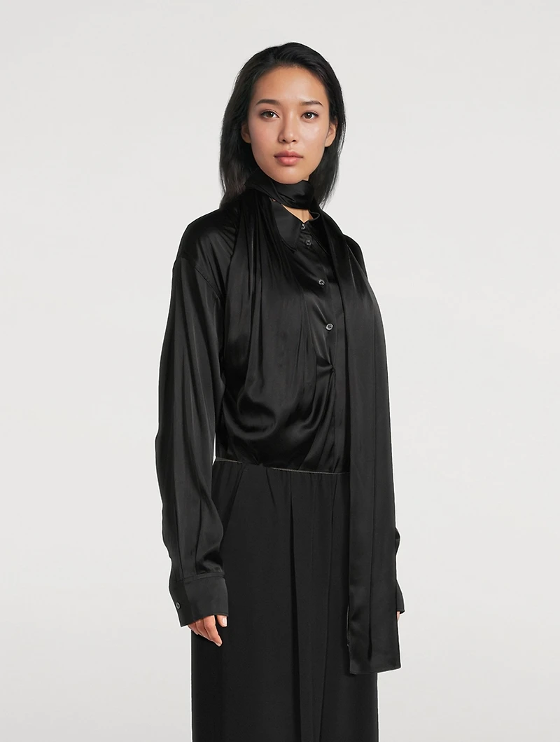 Layered Satin Shirt