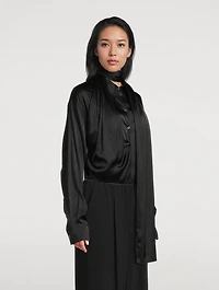 Layered Satin Shirt