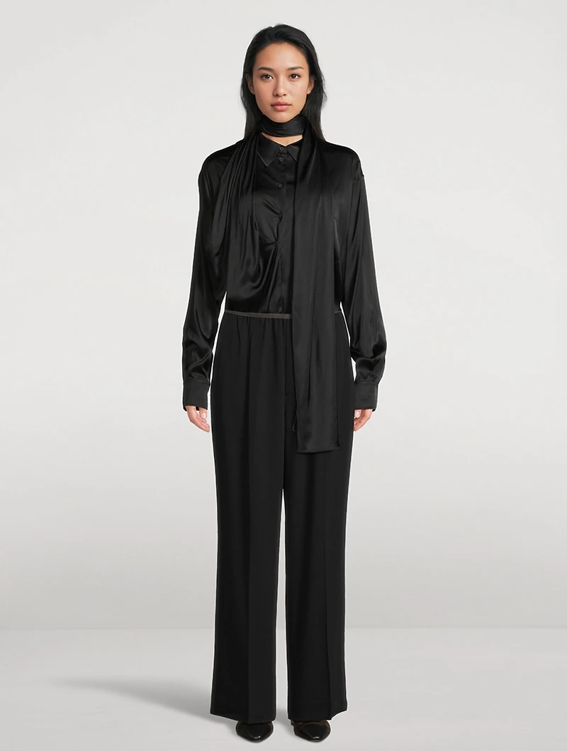 Layered Satin Shirt