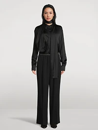 Layered Satin Shirt