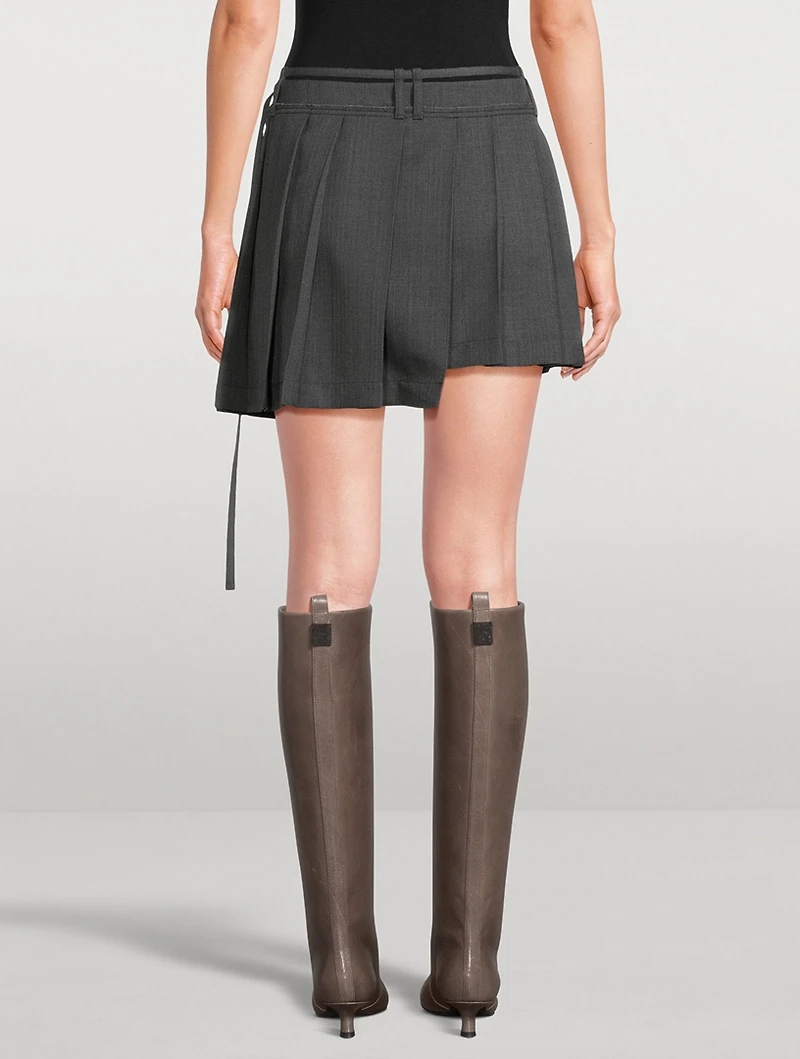 Pleated Mini Skirt