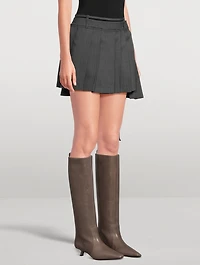 Pleated Mini Skirt