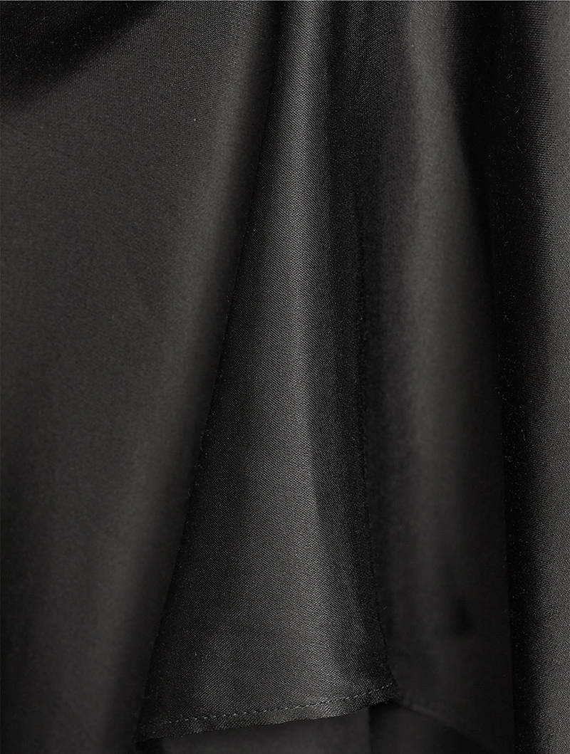 Layered Satin Midi Skirt