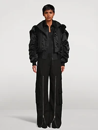 Zipper-Trimmed Cargo Pants