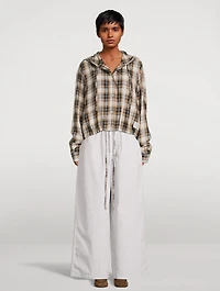 Wide-Leg Trousers Stripe Print