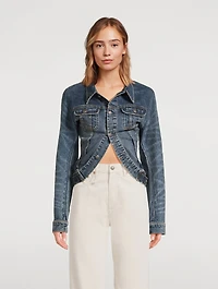 Wrap-Around Denim Jacket