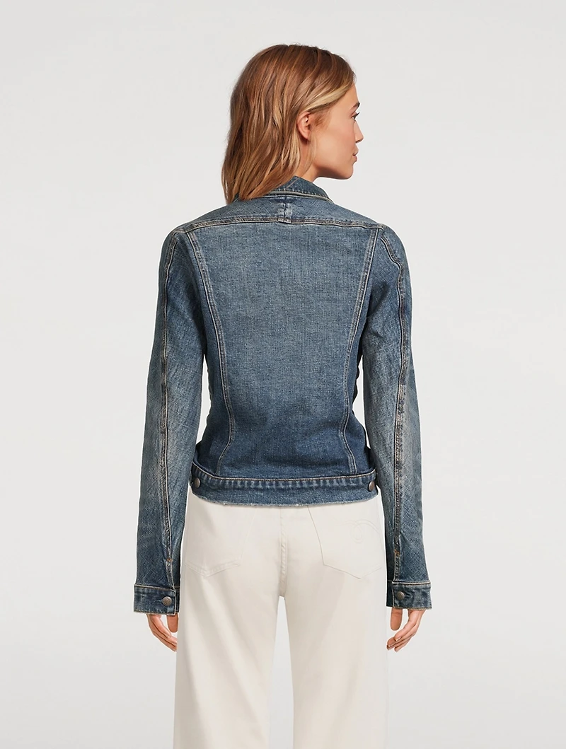 Wrap-Around Denim Jacket
