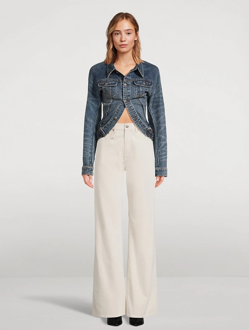Wrap-Around Denim Jacket