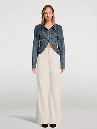 Wrap-Around Denim Jacket