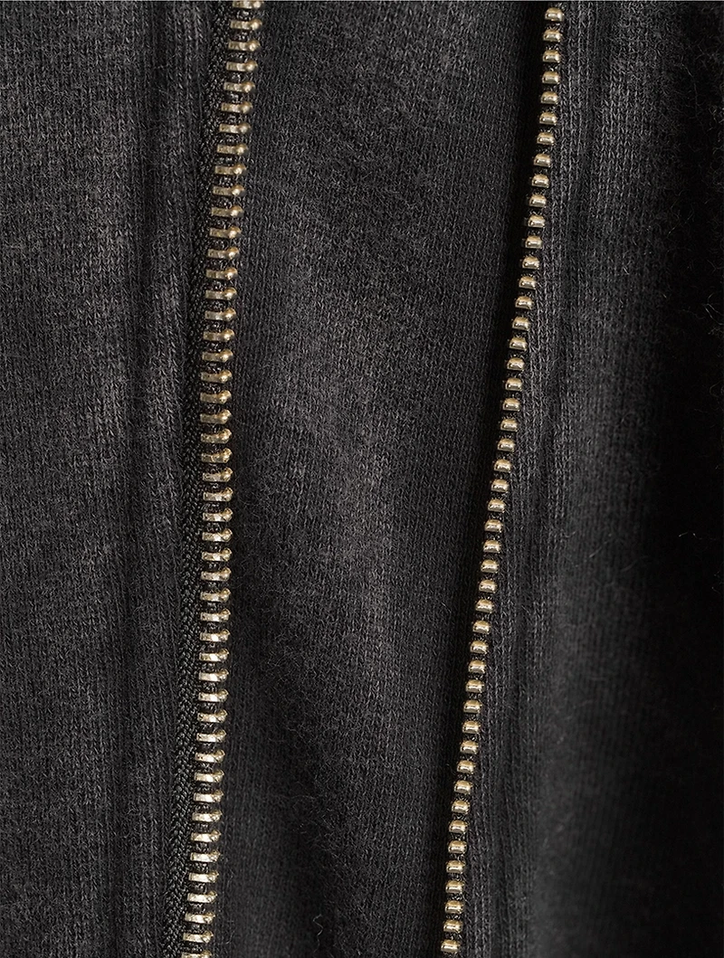 Zipper-Trimmed Sweatshirt