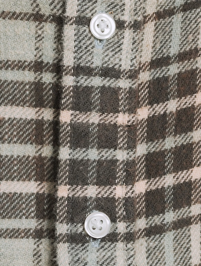 Oversized Shirt Plaid Print