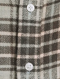 Oversized Shirt Plaid Print