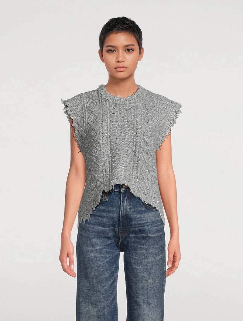 Cable-Knit Sweater Vest