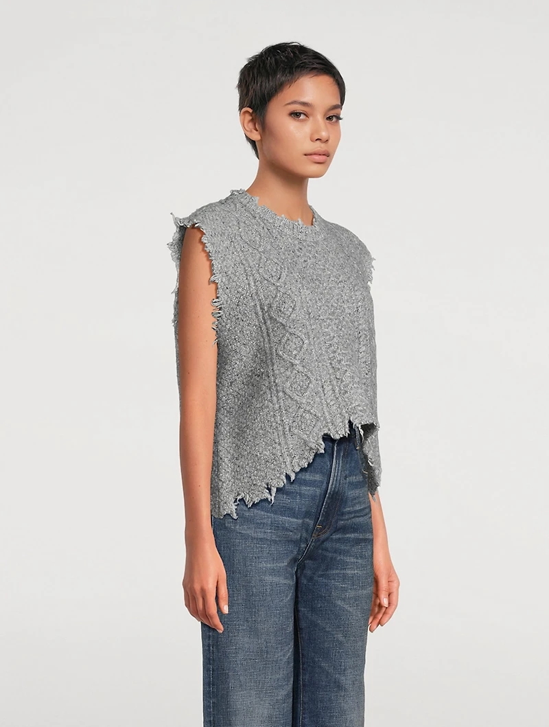 Cable-Knit Sweater Vest