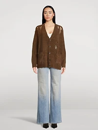 Distressed Chenille Cardigan