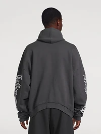 Blackletter Script Zip-Front Hoodie